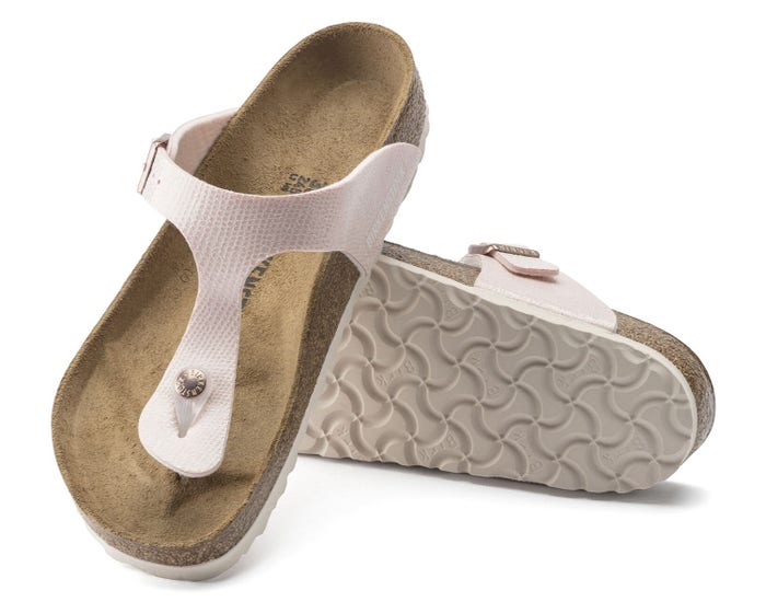 Gizeh suede leather clearance washed metallic rose gold